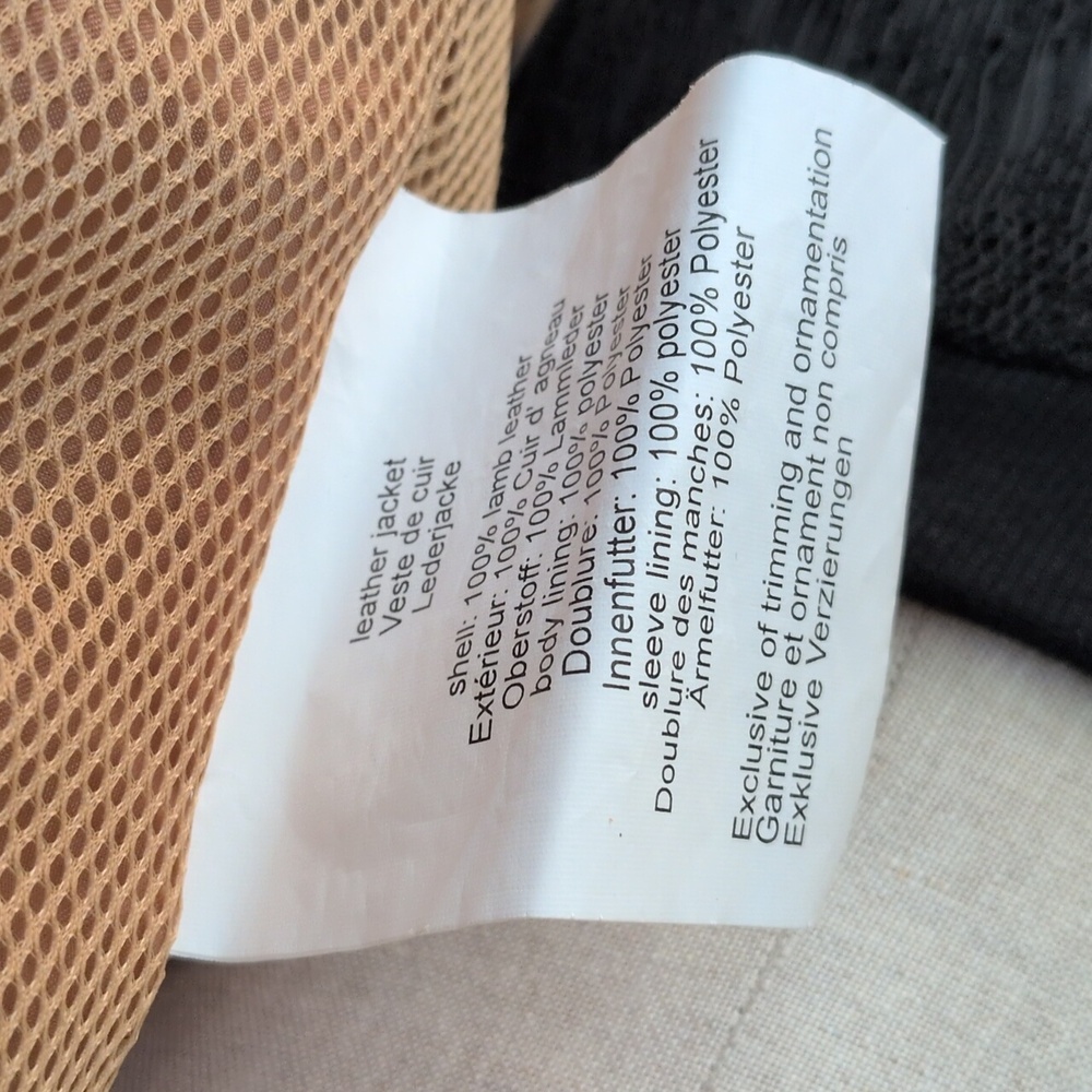 NWT Mauritius Caramel XXL 14 Tan Perforated Leather Jacket - Picture 11 of 15